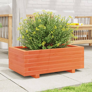 vidaXL Garden Planter Wax Brown 70x40x26.5 cm Solid Wood Pine