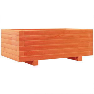 vidaXL Garden Planter Wax Brown 70x40x26.5 cm Solid Wood Pine