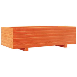 vidaXL Garden Planter Wax Brown 90x40x26.5 cm Solid Wood Pine