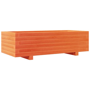 vidaXL Garden Planter Wax Brown 90x40x26.5 cm Solid Wood Pine