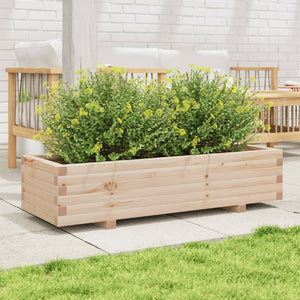 vidaXL Garden Planter 110x40x26.5 cm Solid Wood Pine