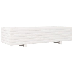 vidaXL Garden Planter White 110x40x26.5 cm Solid Wood Pine