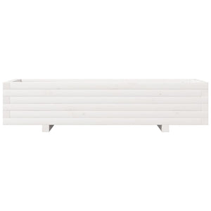 vidaXL Garden Planter White 110x40x26.5 cm Solid Wood Pine