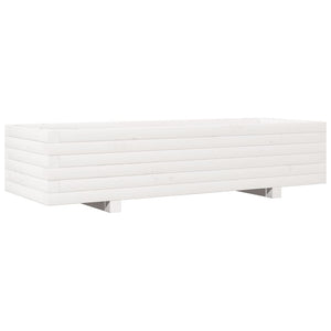 vidaXL Garden Planter White 110x40x26.5 cm Solid Wood Pine