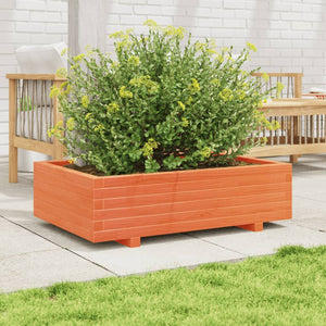 vidaXL Garden Planter Wax Brown 90x60x26.5 cm Solid Wood Pine