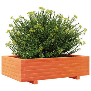 vidaXL Garden Planter Wax Brown 90x60x26.5 cm Solid Wood Pine