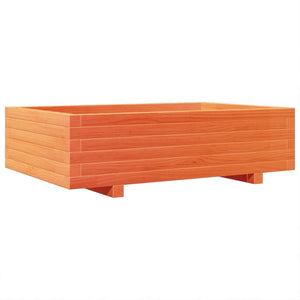 vidaXL Garden Planter Wax Brown 90x60x26.5 cm Solid Wood Pine