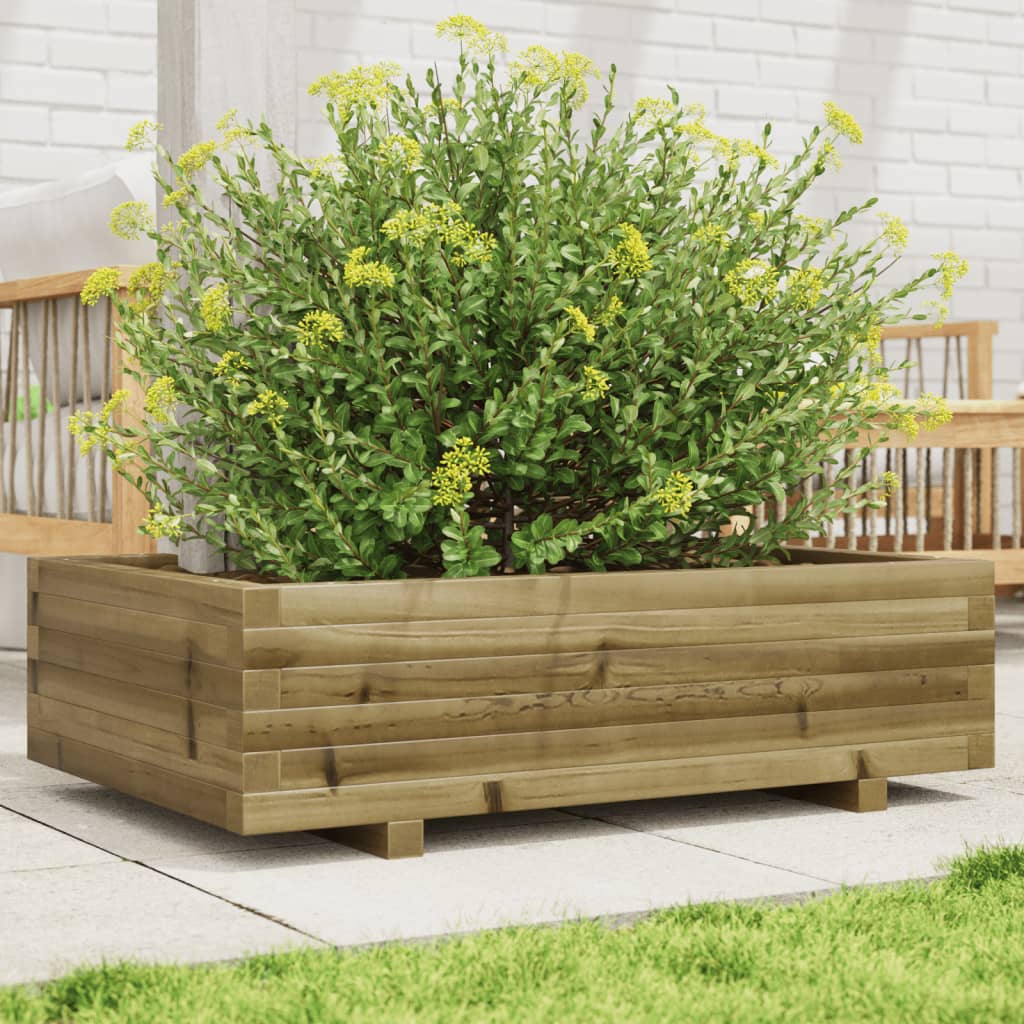 vidaXL Garden Planter 90x60x26.5 cm Impregnated Wood Pine