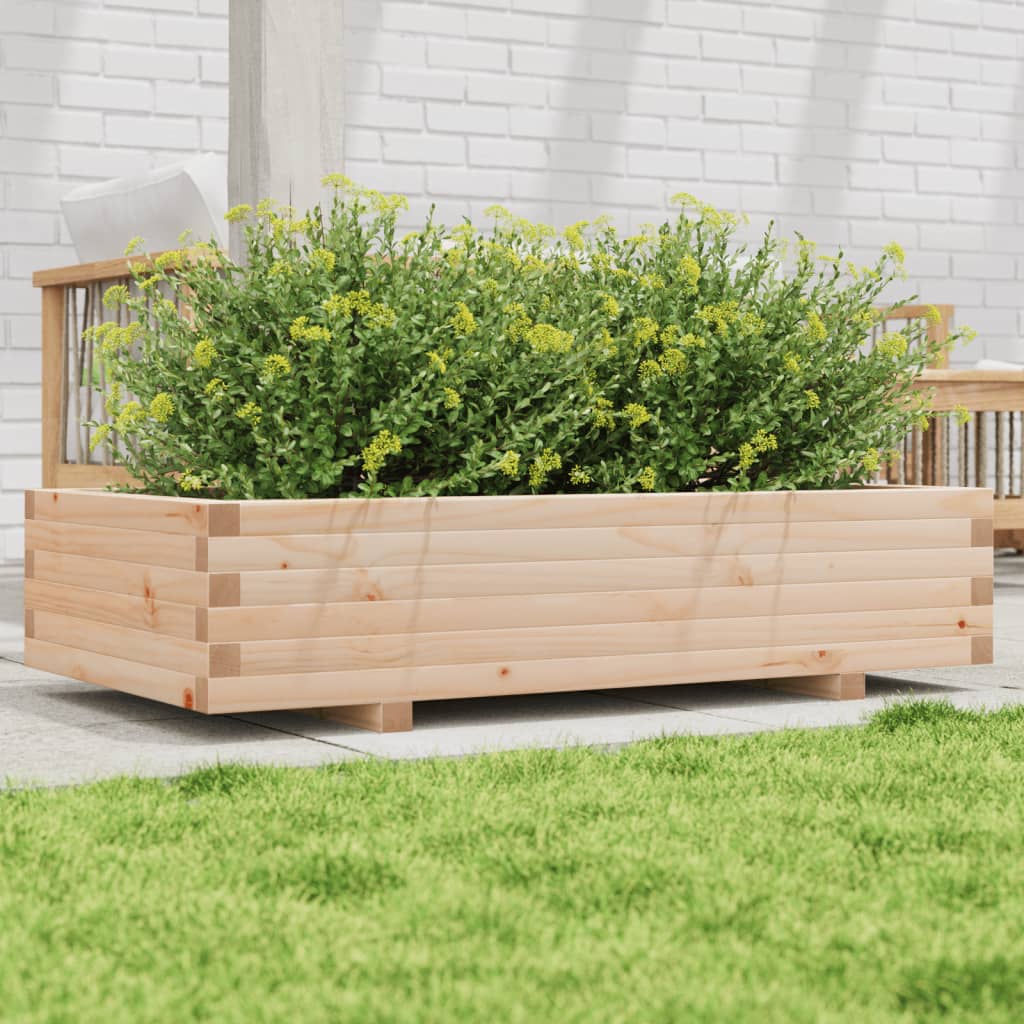 vidaXL Garden Planter 110x60x26.5 cm Solid Wood Pine