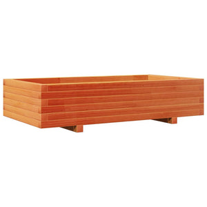 vidaXL Garden Planter Wax Brown 110x60x26.5 cm Solid Wood Pine