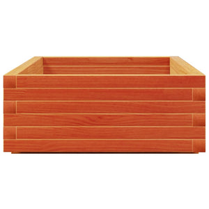 vidaXL Garden Planter Wax Brown 110x60x26.5 cm Solid Wood Pine