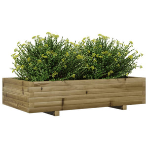 vidaXL Garden Planter 110x60x26.5 cm Impregnated Wood Pine