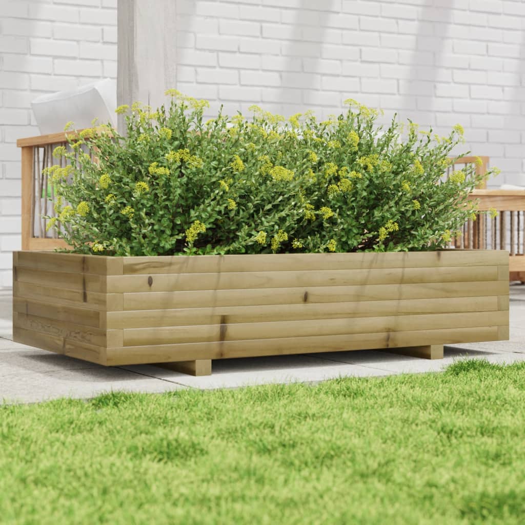 vidaXL Garden Planter 110x60x26.5 cm Impregnated Wood Pine