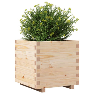 vidaXL Garden Planter 50x50x49.5 cm Solid Wood Pine