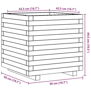 vidaXL Garden Planter 50x50x49.5 cm Solid Wood Pine