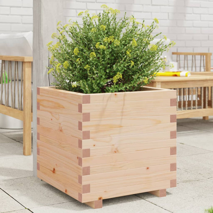 vidaXL Garden Planter 50x50x49.5 cm Solid Wood Pine