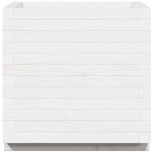 vidaXL Garden Planter White 50x50x49.5 cm Solid Wood Pine