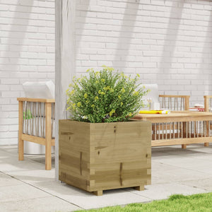 vidaXL Garden Planter 50x50x49.5 cm Impregnated Wood Pine