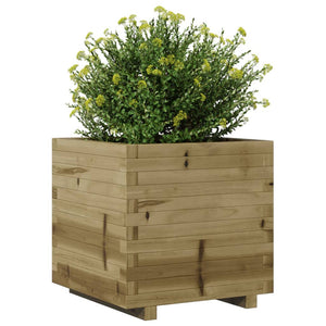 vidaXL Garden Planter 50x50x49.5 cm Impregnated Wood Pine