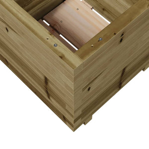 vidaXL Garden Planter 50x50x49.5 cm Impregnated Wood Pine