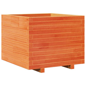 vidaXL Garden Planter Wax Brown 60x60x49.5 cm Solid Wood Pine