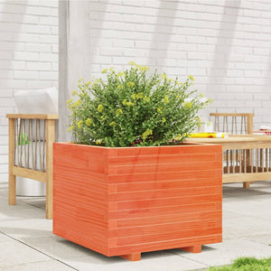 vidaXL Garden Planter Wax Brown 60x60x49.5 cm Solid Wood Pine