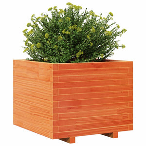 vidaXL Garden Planter Wax Brown 60x60x49.5 cm Solid Wood Pine