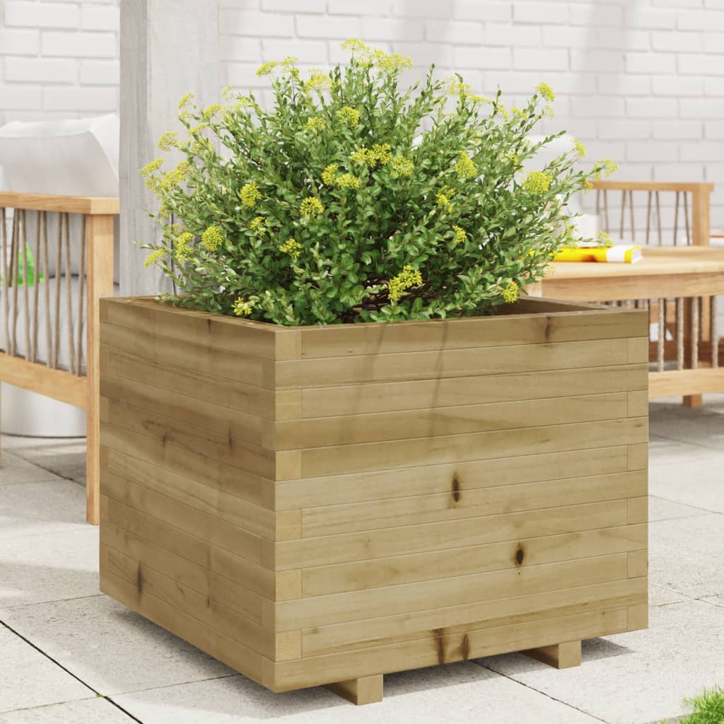 vidaXL Garden Planter 60x60x49.5 cm Impregnated Wood Pine