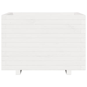 vidaXL Garden Planter White 70x70x49.5 cm Solid Wood Pine