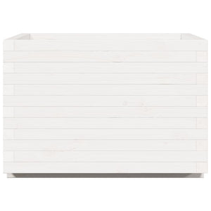 vidaXL Garden Planter White 70x70x49.5 cm Solid Wood Pine