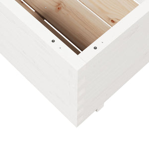 vidaXL Garden Planter White 70x70x49.5 cm Solid Wood Pine