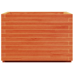 vidaXL Garden Planter Wax Brown 70x70x49.5 cm Solid Wood Pine