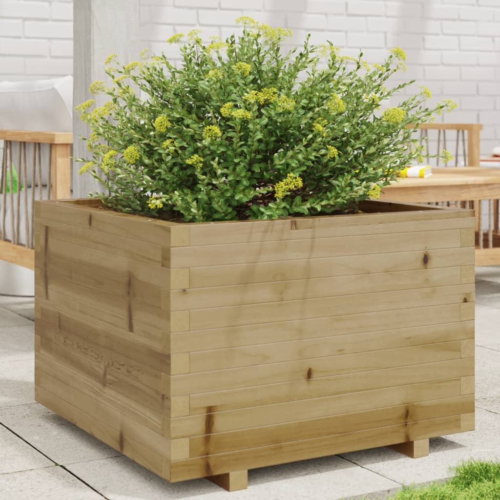 vidaXL Garden Planter 70x70x49.5 cm Impregnated Wood Pine