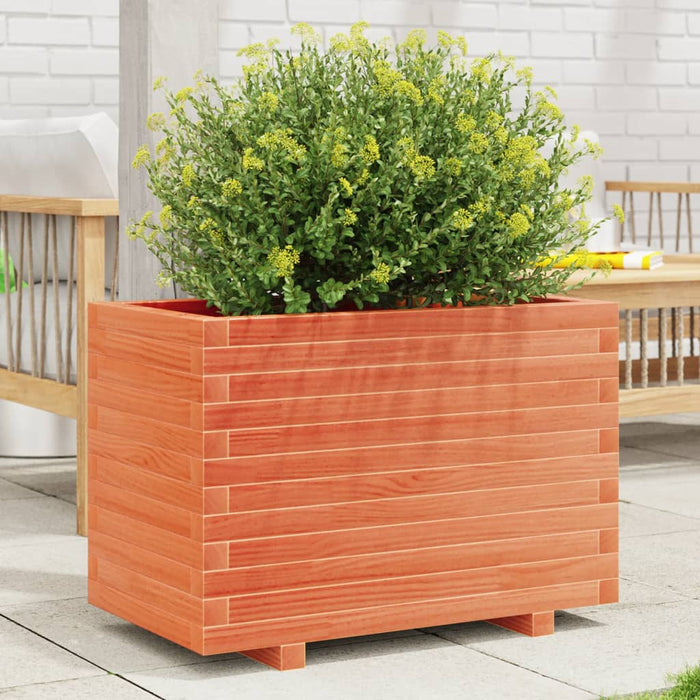 vidaXL Garden Planter Wax Brown 70x40x49.5 cm Solid Wood Pine