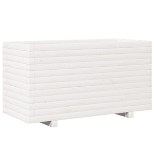 vidaXL Garden Planter White 90x40x49.5 cm Solid Wood Pine