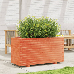 vidaXL Garden Planter Wax Brown 90x40x49.5 cm Solid Wood Pine