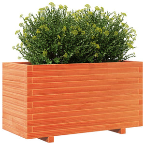 vidaXL Garden Planter Wax Brown 90x40x49.5 cm Solid Wood Pine