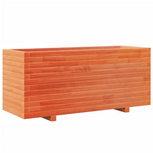 vidaXL Garden Planter Wax Brown 110x40x49.5 cm Solid Wood Pine