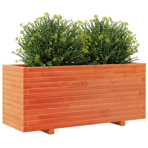 vidaXL Garden Planter Wax Brown 110x40x49.5 cm Solid Wood Pine