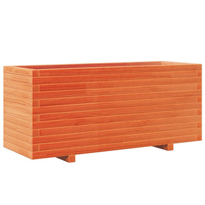 vidaXL Garden Planter Wax Brown 110x40x49.5 cm Solid Wood Pine