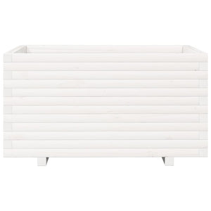 vidaXL Garden Planter White 90x60x49.5 cm Solid Wood Pine