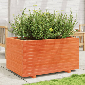 vidaXL Garden Planter Wax Brown 90x60x49.5 cm Solid Wood Pine