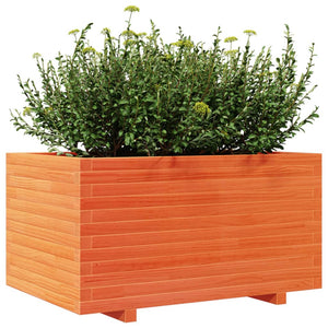 vidaXL Garden Planter Wax Brown 90x60x49.5 cm Solid Wood Pine