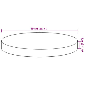 vidaXL Table Top Round Ø40x4 cm Solid Wood Acacia