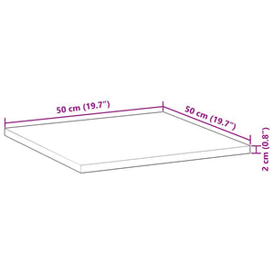 vidaXL Table Top Square 50x50x2 cm Solid Wood Acacia