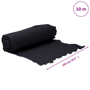 vidaXL Geotextile Membrane Black 1 x 10 m Polyester Fibre