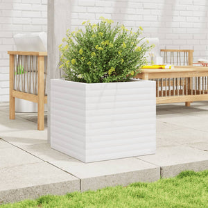 vidaXL Garden Planter White 50x50x46 cm Solid Wood Pine