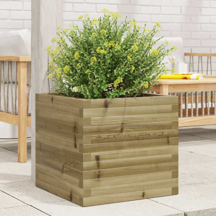 vidaXL Garden Planter 50x50x46 cm Impregnated Wood Pine