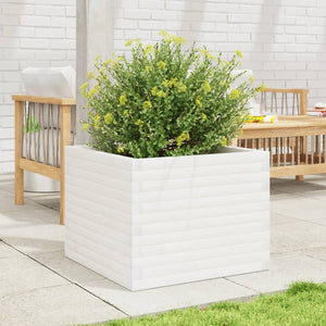 vidaXL Garden Planter White 60x60x46 cm Solid Wood Pine