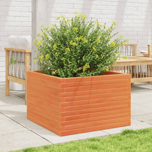 vidaXL Garden Planter Wax Brown 70x70x46 cm Solid Wood Pine